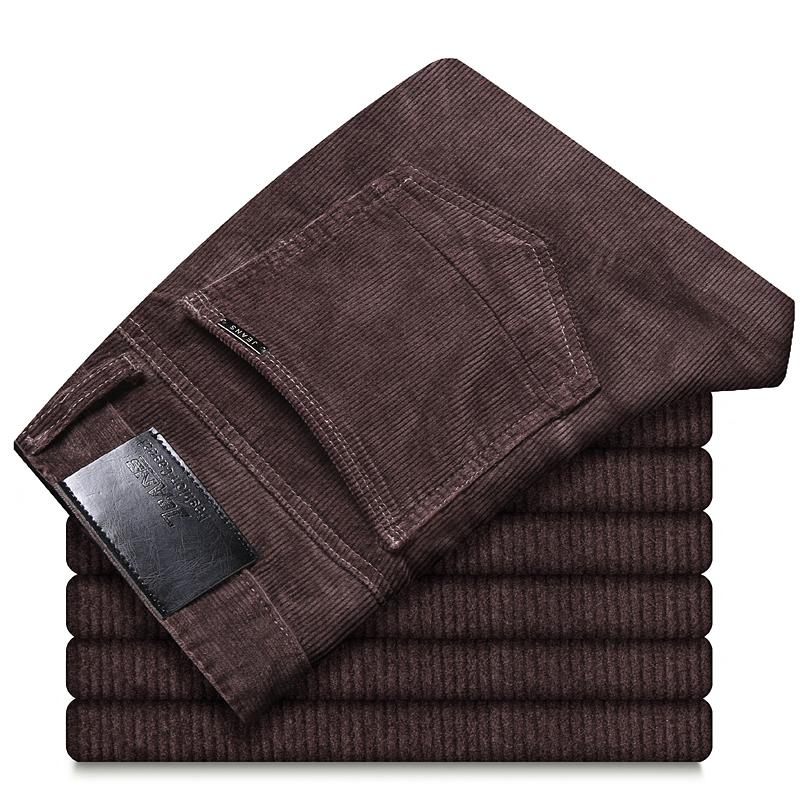 6 Color Men's Thick Corduroy Casual Pants 2023 Winter New Style Business Fashion Stretch Regular Fit Trousers Male Brand Clothes