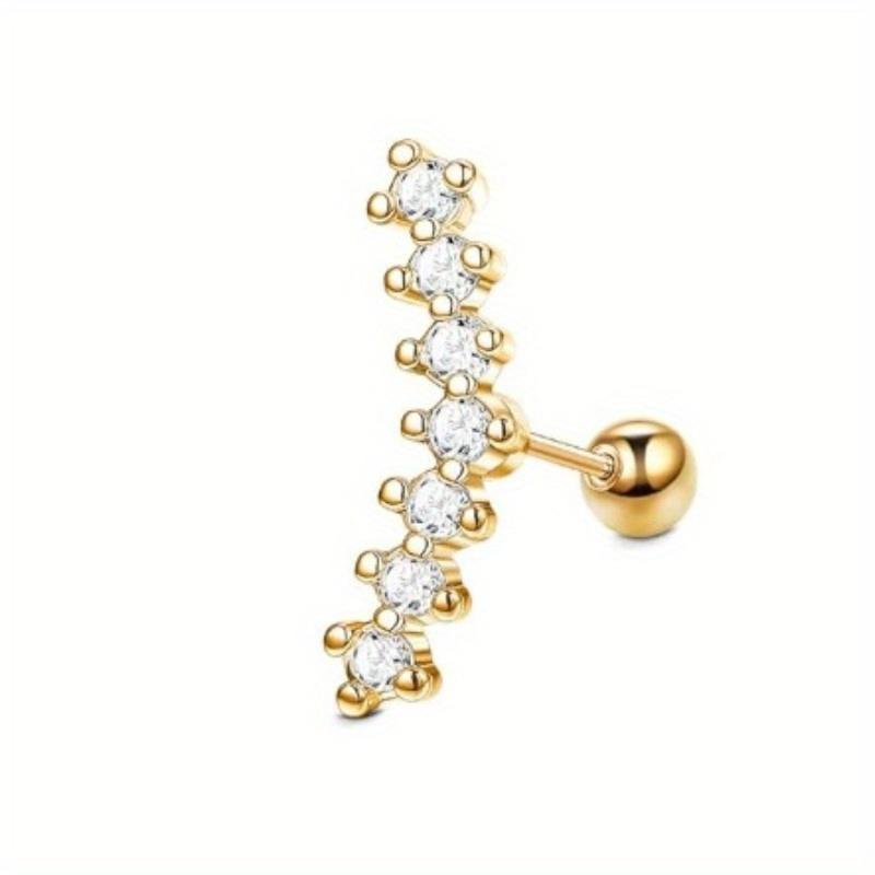 Drperfect Stainless Steel 16G Cartilage Earrings Studs Tragus Couch Helix Piercing Jewelry Flower Leaf Cartilage Helix Earrings