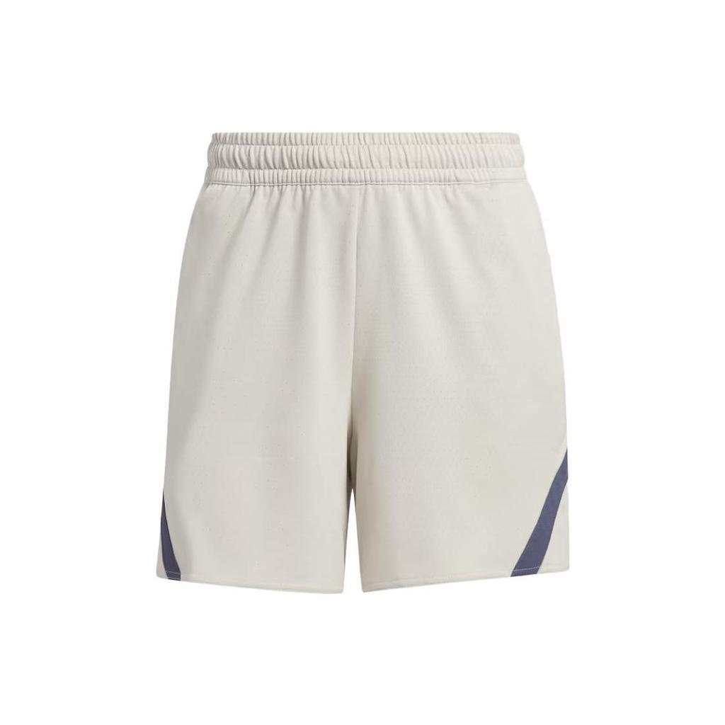 Adidas Originals Striped Elastic Waist Casual Shorts Women Bottoms Beige IJ5263