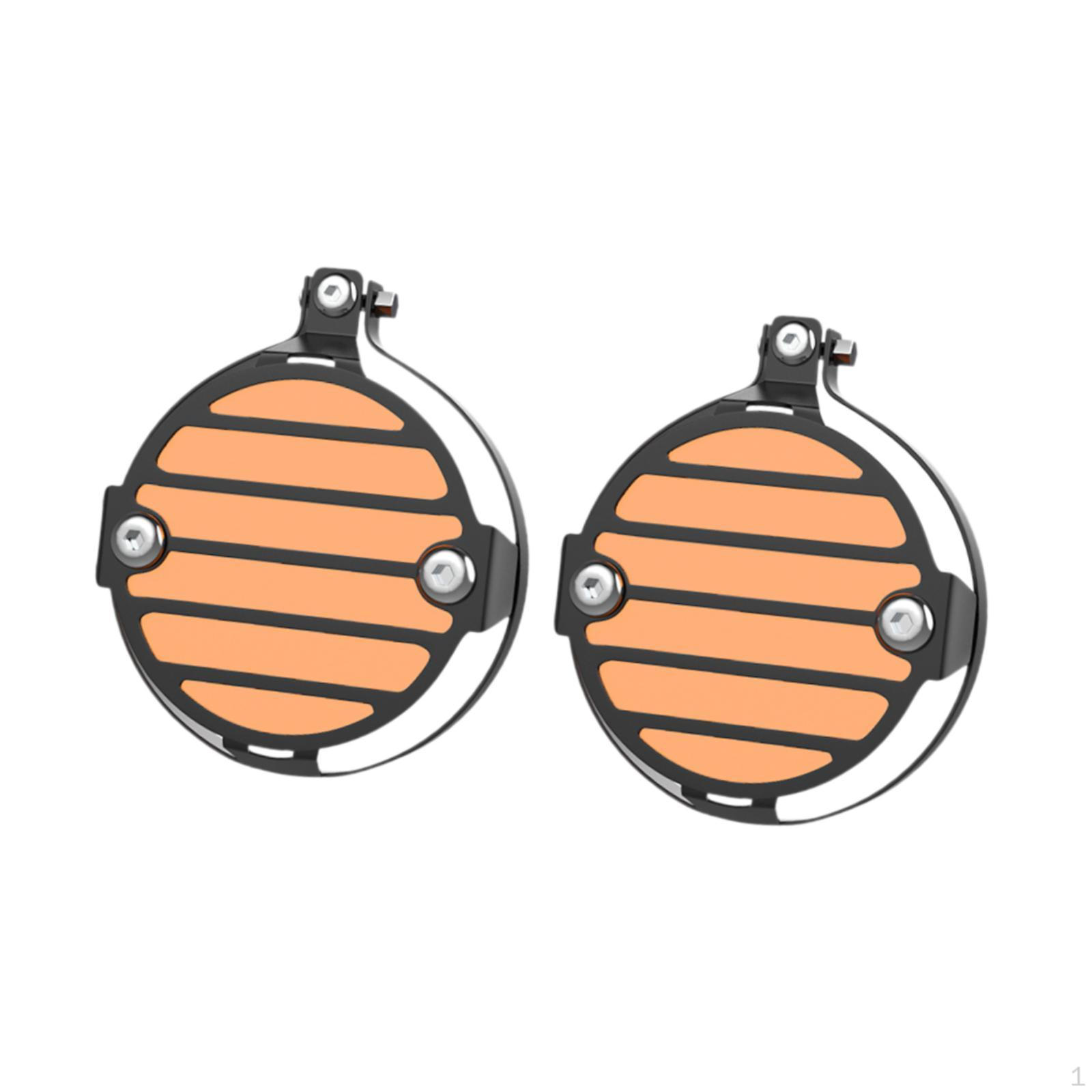 2 шт. Защитная крышка противотуманной фары Алюминиевый сплав Защита лампы мотоцикла Щиток противотуманной фары