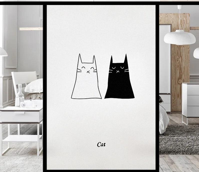 

Наклейки на витражные окна, пленка для приватности, церковный стиль, статическое прилипание, декоративные матовые пленки для окон, индивидуальный размер 40x60cm