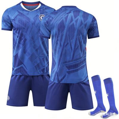 Teens Kids Adults Football Kits Sport Training Jersey Set with Socks