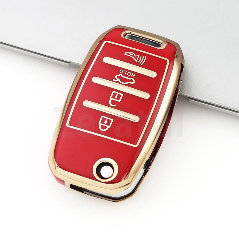 

For Kia Ceed Cerato Forte Seltos Rio Optima Sportage Sorento Soul Tpu Shell Fob Flip Remote Control Protector Car Key Case Cover