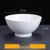 White Ceramic Rice and Soup Bowl for Restaurants