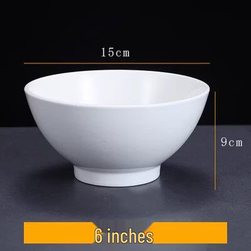 White Ceramic Rice and Soup Bowl for Restaurants