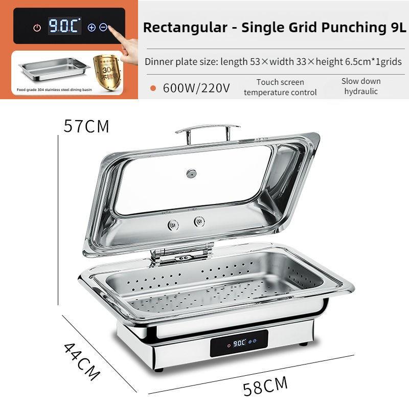 Elektrischer Chafing Dish mit großer Kapazität Buffet-Set Partys Speisen-Buffetwärmer Restaurant Einstellbare Temperatur Kochfeld