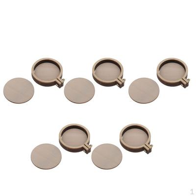 5 stuks Ronde Borduurring Hout voor Hanger Ketting Sieraden Maken