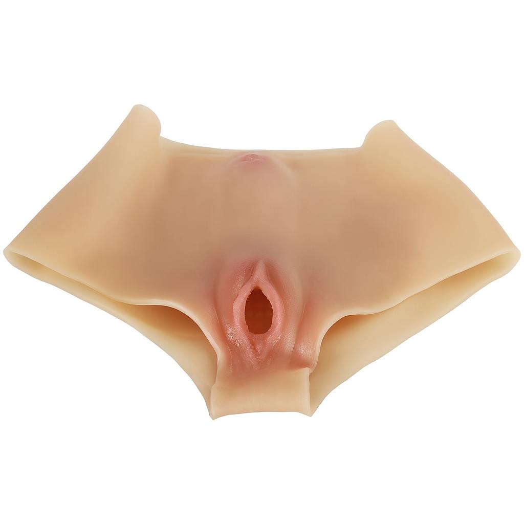 Realistic Vaginal Shorts for Women,Gay Gender Transition Wearable Pants for Men And Same-Sex Couples,Prostate Massage,Simulated Vagina,Soft Silicone