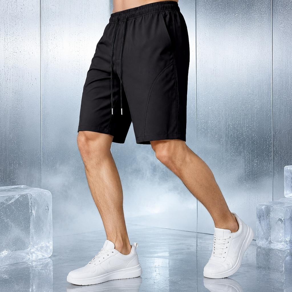 Men's Lightweight, Breathable, Cool-Feeling Shorts - Men's Stretch Waist-Fitting, Quick-Drying Running And Fitness Sports Shorts