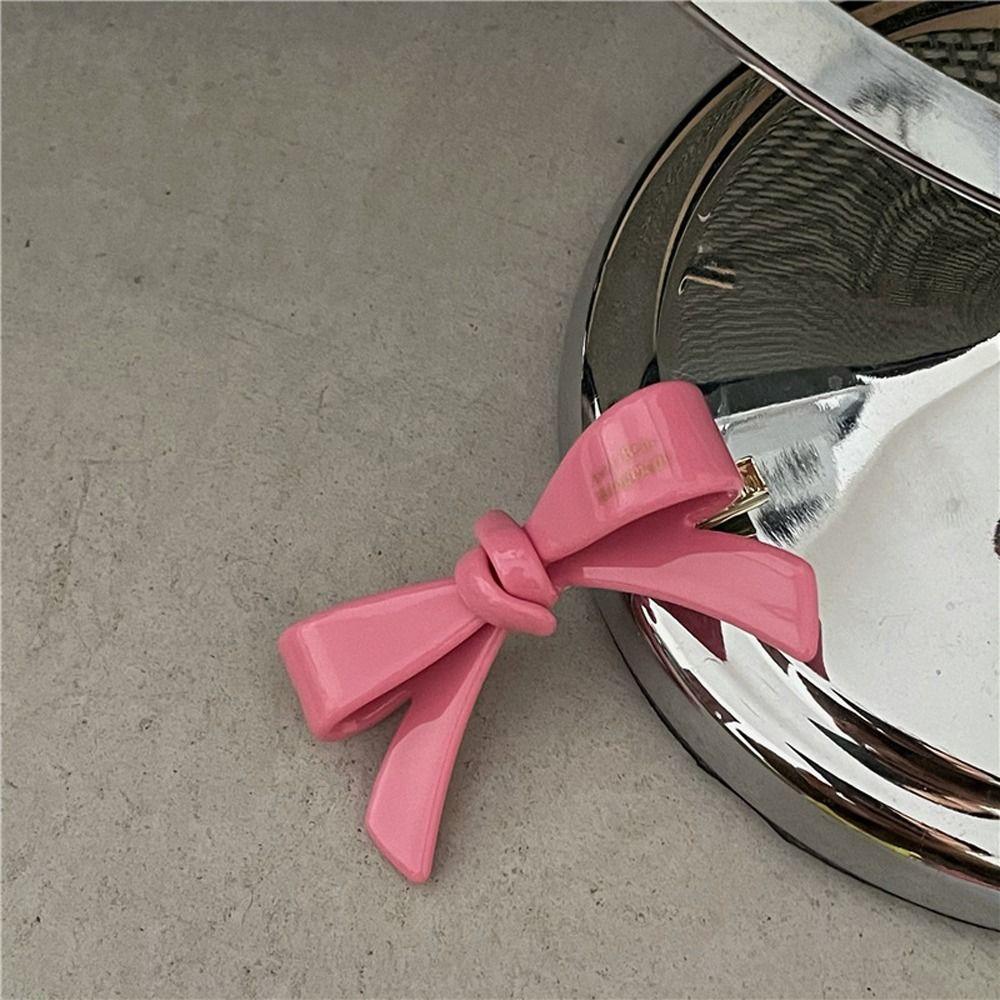 Ponytail Clips Korean Barrettes Women Hair Clips Letter Small Duckbill Clips Acetate Bow Hairpins