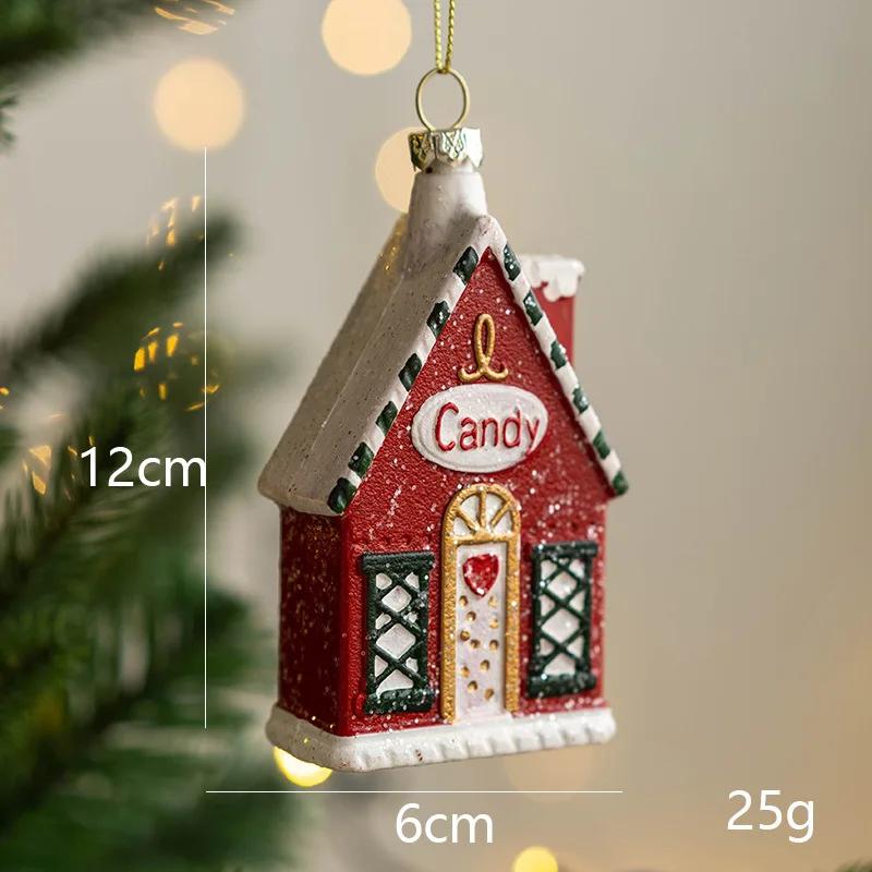 Christmas Colored Shaped Ball Christmas Tree Decorative Pendant Christmas Gift Bag Car House Snowman Garland Pendant