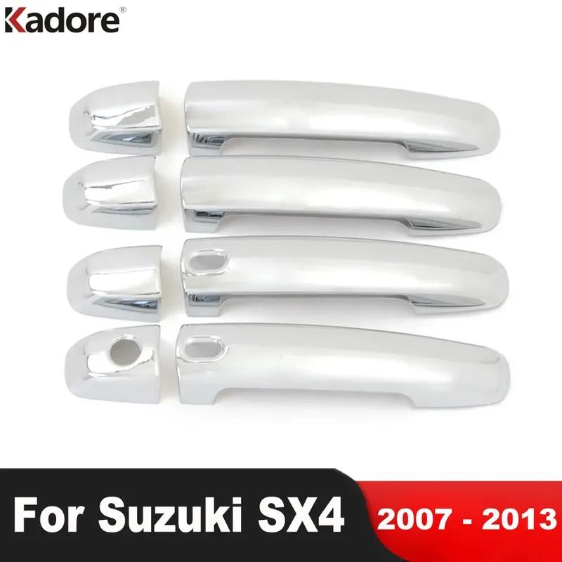 For Suzuki SX4 Hatchback 2007 2008 2009 2010 2011 2012 2013 Chrome Car Side Door Handle Cover Trim Frame Overlay Accessories