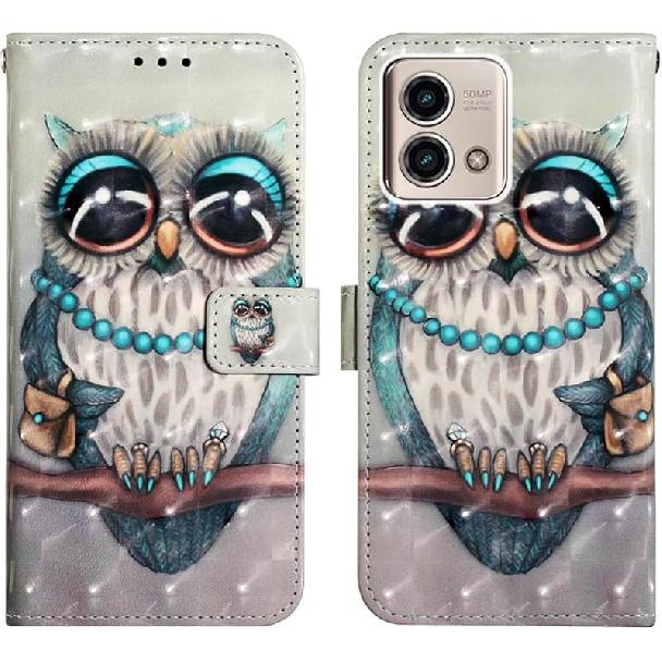 Case for Motorola Moto G Stylus 2023 5G, 3D Wallet Case PU Leather with[Card Holder][Kickstand][Wrist Strap][Magnetic Closure] Shockproof Flip for