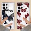 Case for Samsung Galaxy S26 S22 FE S21 S23 Ultra Note 20 Ultra 10 S25 Edge S24 S20 Plus Phone Cover Pretty Butterfly