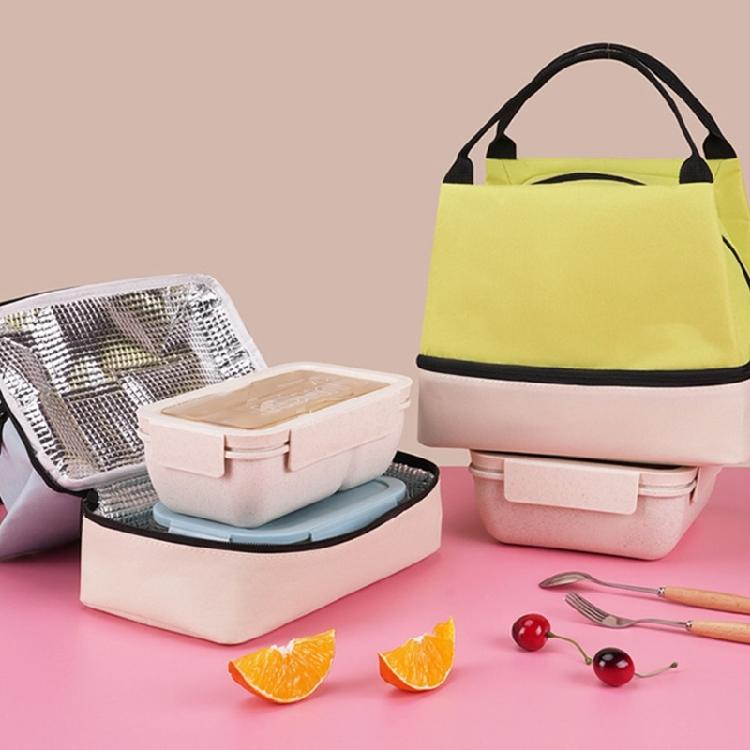 Sturdy Oxford Lunch Pack with Two Levels Easy To Use Designs Accessory for Picnics School and Workplace Dining