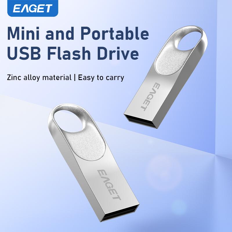 EAGET Mini USB 2.0 Flash Drive Pen Drive High-Speed Portable Keychain Flash Pen Drive Durable USB Memory Stick for PC/Laptops