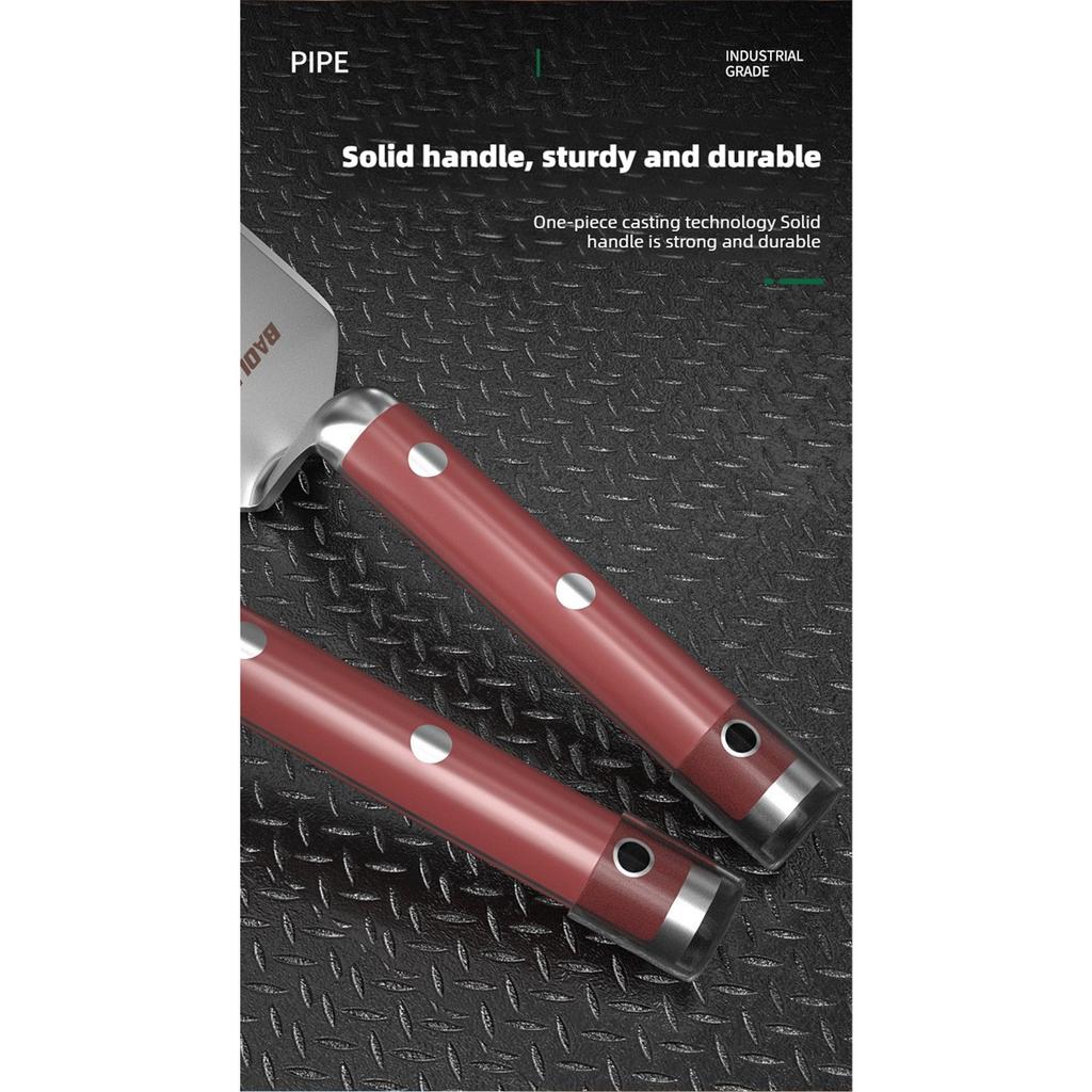 BAOLIAN Stainless Steel Dual-Edged Heavy Duty Masonry Trowel - One-Piece Bent Handle Plastering & Bricklaying Tool