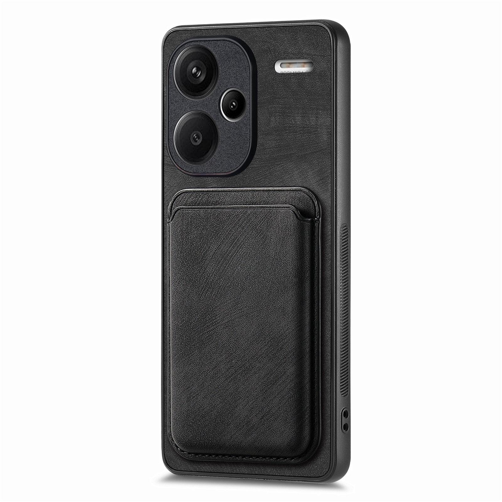 

2 in 1 Detachable Magnetic Cards Holder Wallet Leather Case For Xiaomi Redmi Note 13 Pro Plus 12 11 13C 13T X6 Pocket Bag Cover For POCO X5 чёрный