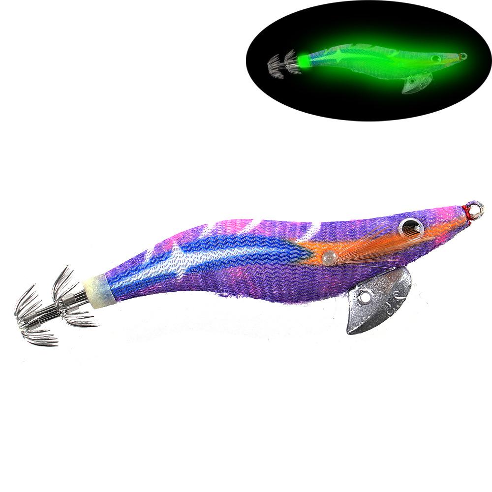 

High Simulation Luminous Wooden Shrimp Lure Bait10-14cmBionic Shrimp Bait for Sea Fishing Squid and Cuttlefish S 2.5 10cm 12G