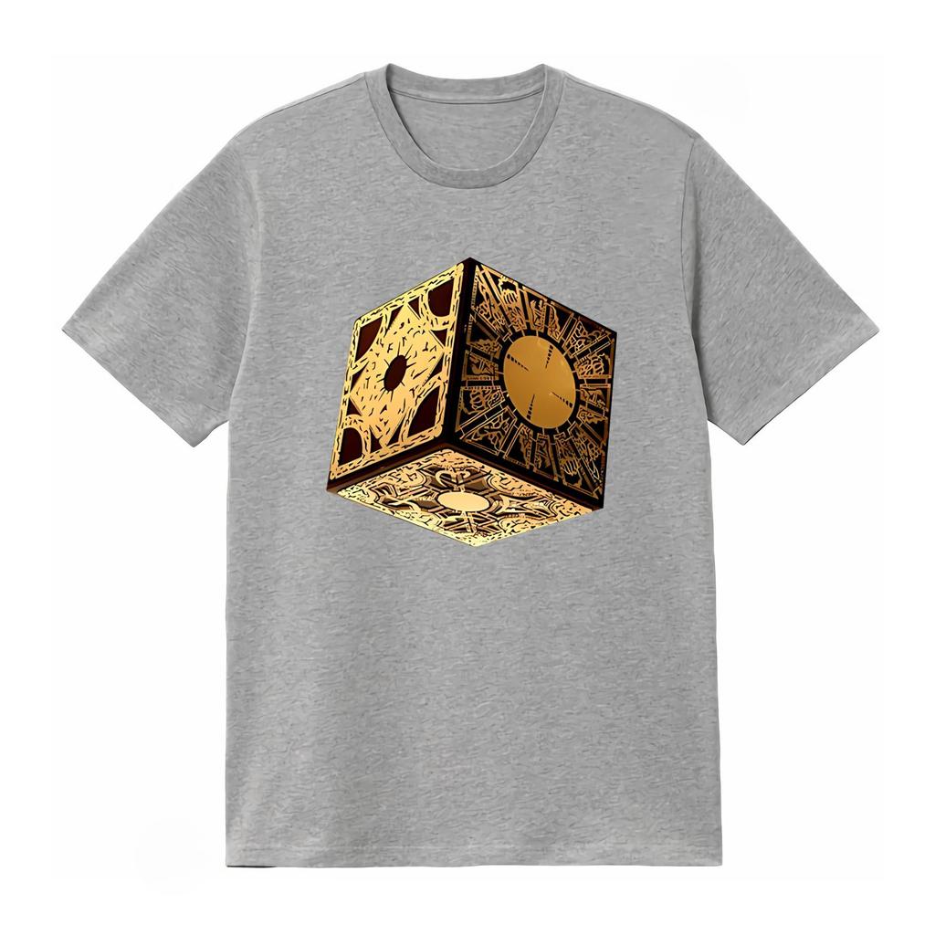 Hellraiser Puzzle Box T Shirt Pinhead 80s Horror Movie Cube Devil Design New Trendy Casual Fashion Unisex Women 2026 Summer T Shirt