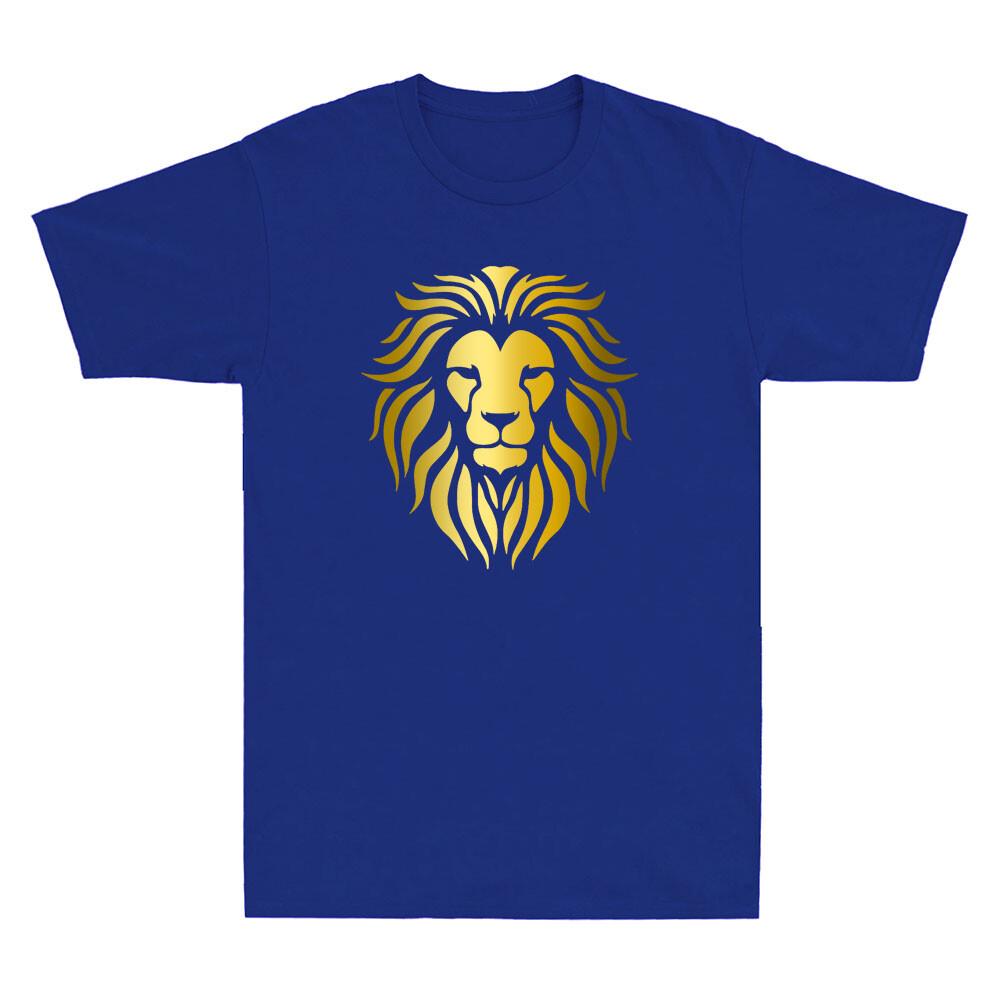 Lion Head Christian Religious God Jesus Golden Printed Novelty Unisex's T-Shirt Tee