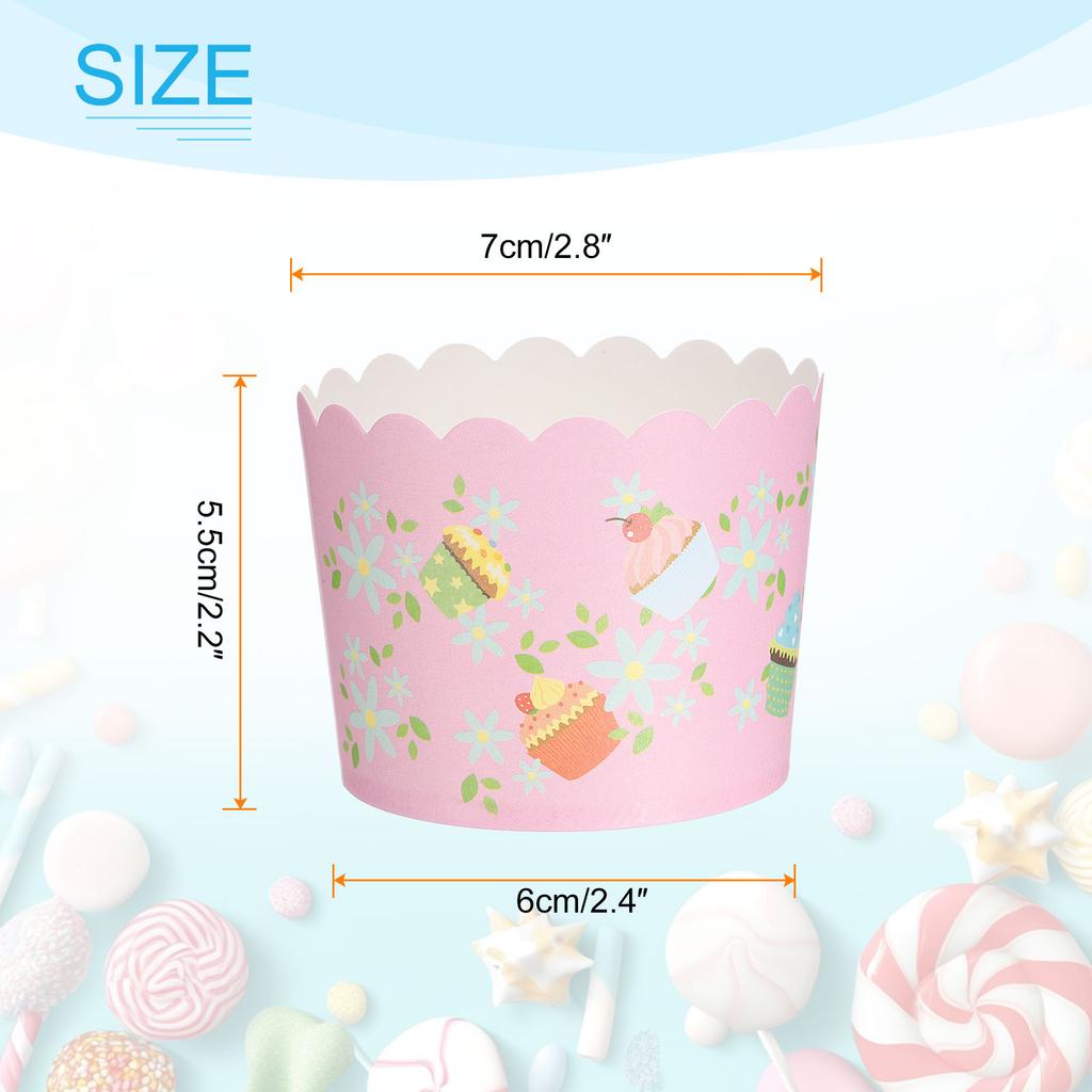 50/100/150pcs Cupcake Wrapper Paper Baking Cup Cupcake Liners 6oz Cake Cups Candy Cups Paper for Party Birthday Favor DIY