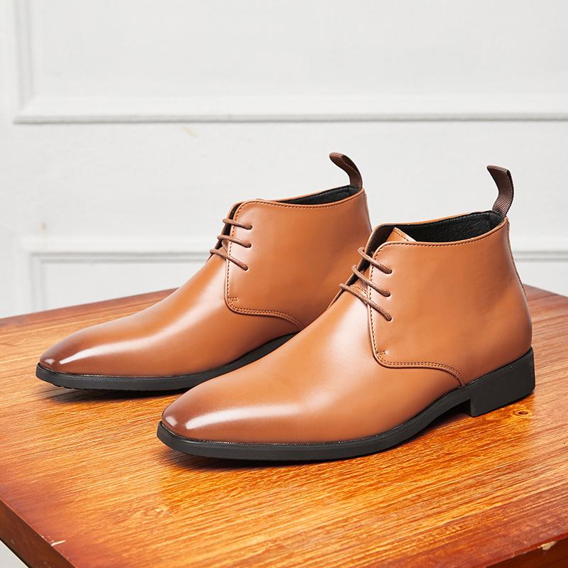 Simple Style Men's Chelsea Boots Black Fashion Breathable Business Formal Social Handicraft Chinese Leather Large Size 48