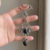 Dark Style Gothic Bag Pendant Exaggerated Halloween Charm Niche Personality Bat Keychain  Daily