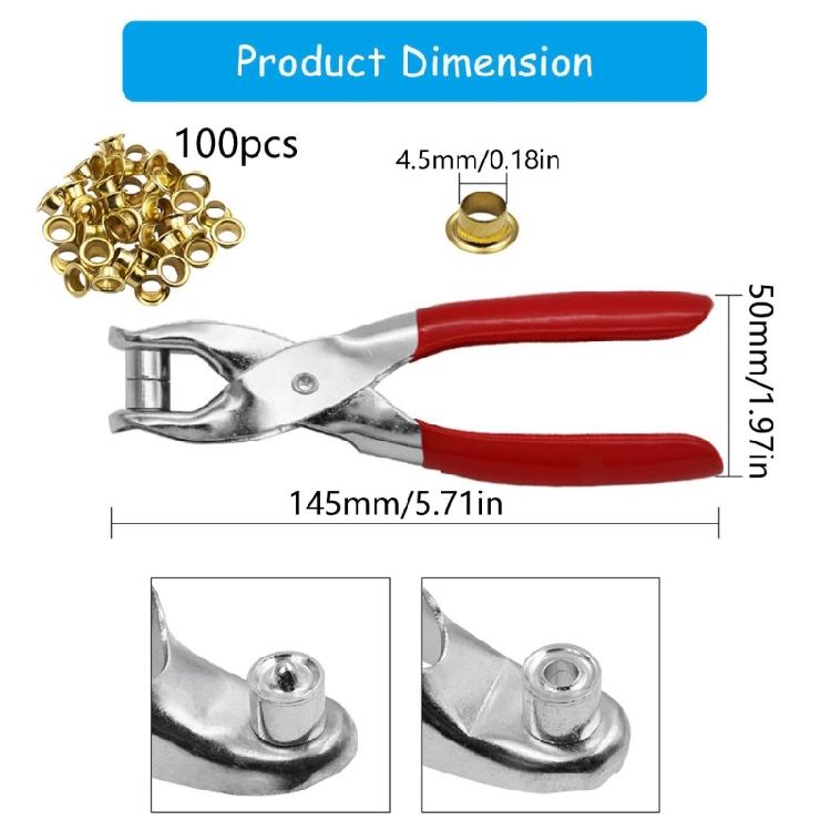 Professional Carbon Steel Leather Puncher Pliers For Belts Making Metal Grommet Crafting Leathercraft Punching Tool