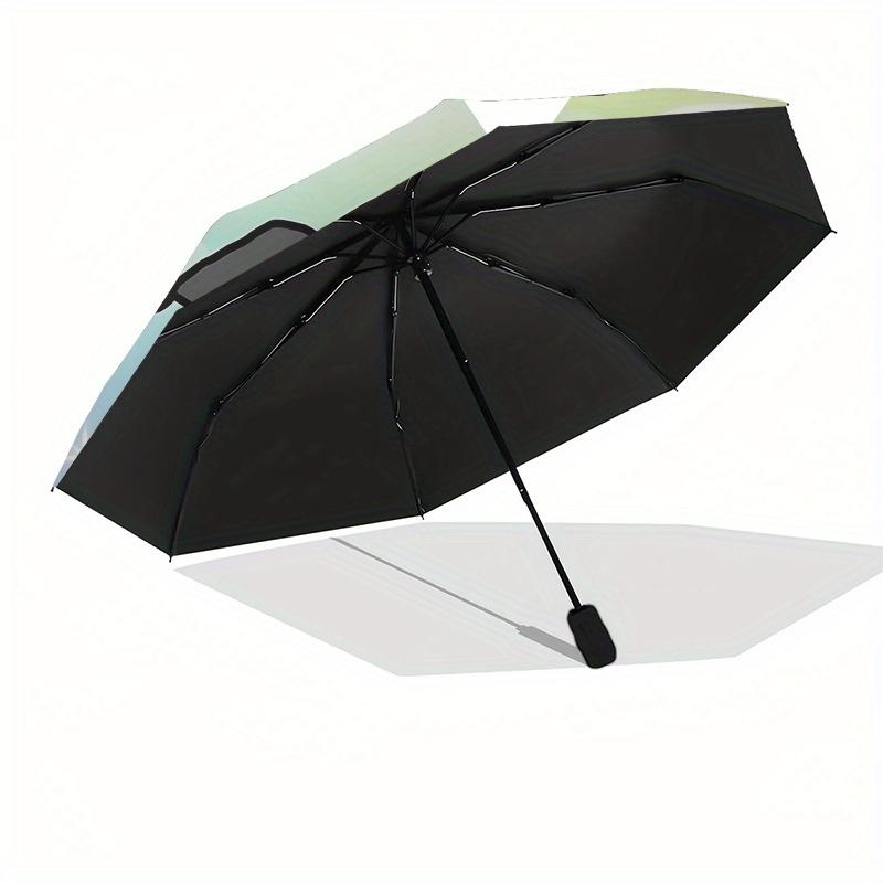 Kuromi, Sanrio Automatic Opening and Closing Parasol Compact Travel Umbrella with 8 Ribs for Women and Men Ideal Birthday/Christmas Gift, Ou