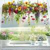 Fensteraufkleber mit Blumen und Frühlingsmotiv, abnehmbar, kollisionssicher, wasserdicht, statisch haftend, für die Dekoration von Glas, Fenstern und Türen