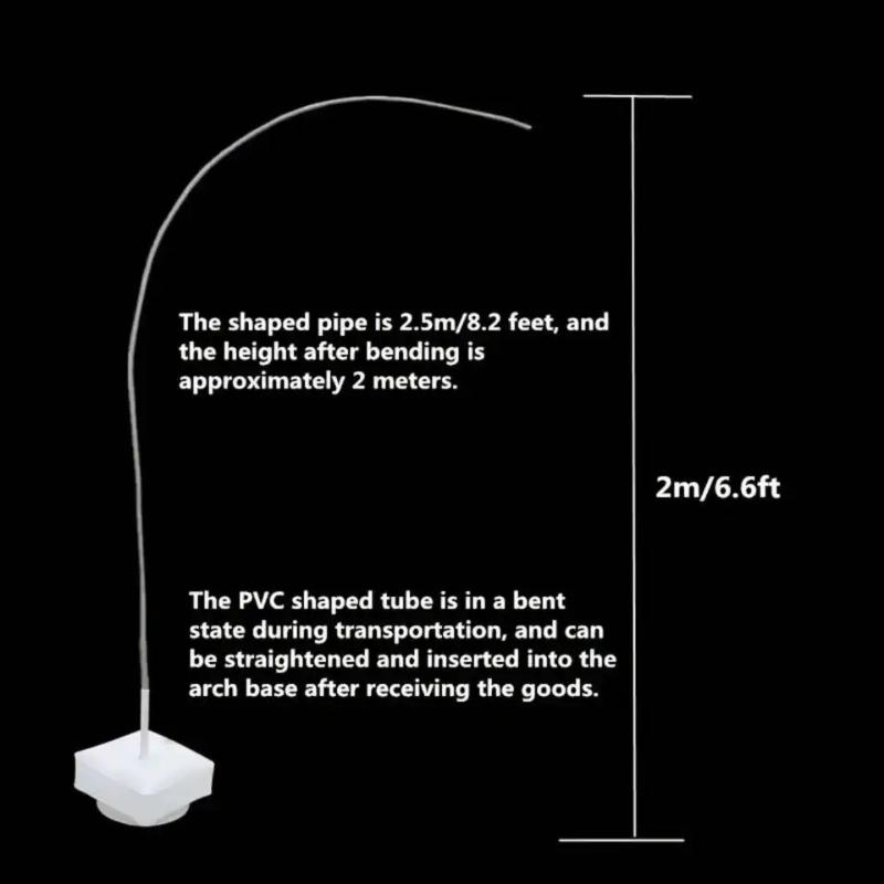 Ballongbågssats 2,5 m/8,2 fot Fritt böjbar och deformerbar Ballongpelarefäste för Födelsedag, Bröllop, Julfest