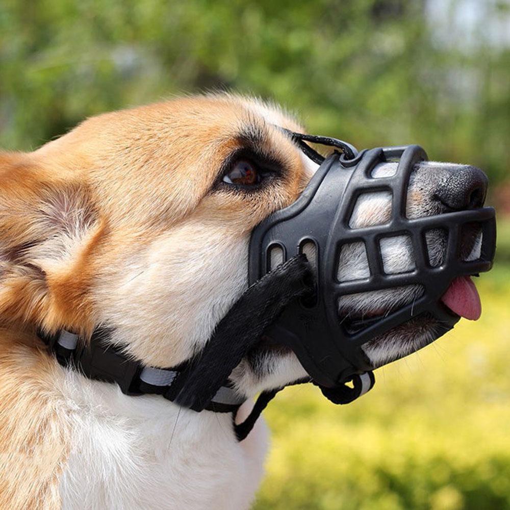 Adjustable Dog Muzzle Soft Silicone Breathable Strong Basket Small Medium Large X-Large Dogs Mouth Muzzle Lightweight & Durable