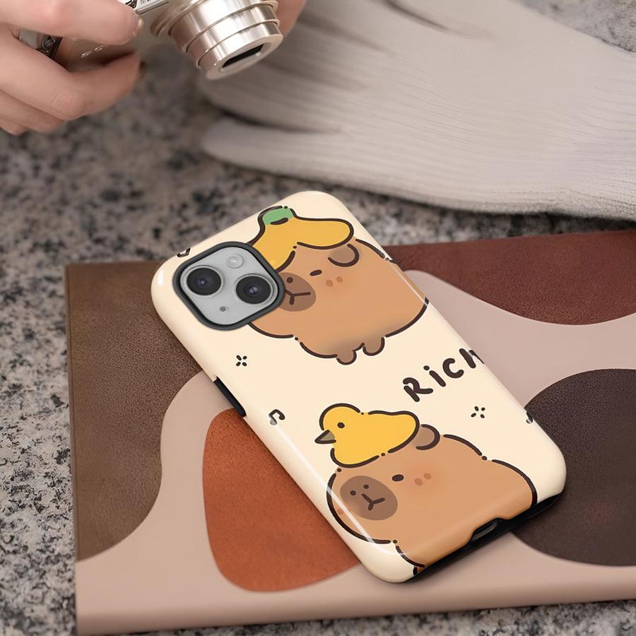 

Капибара Милый Мультяшный Мягкий Чехол Capa Чехол для Телефона для Apple iPhone 17 16e 12 15 Air 11 14 Plus 16 Pro Max XS XR 13 iPhone 16 Plus