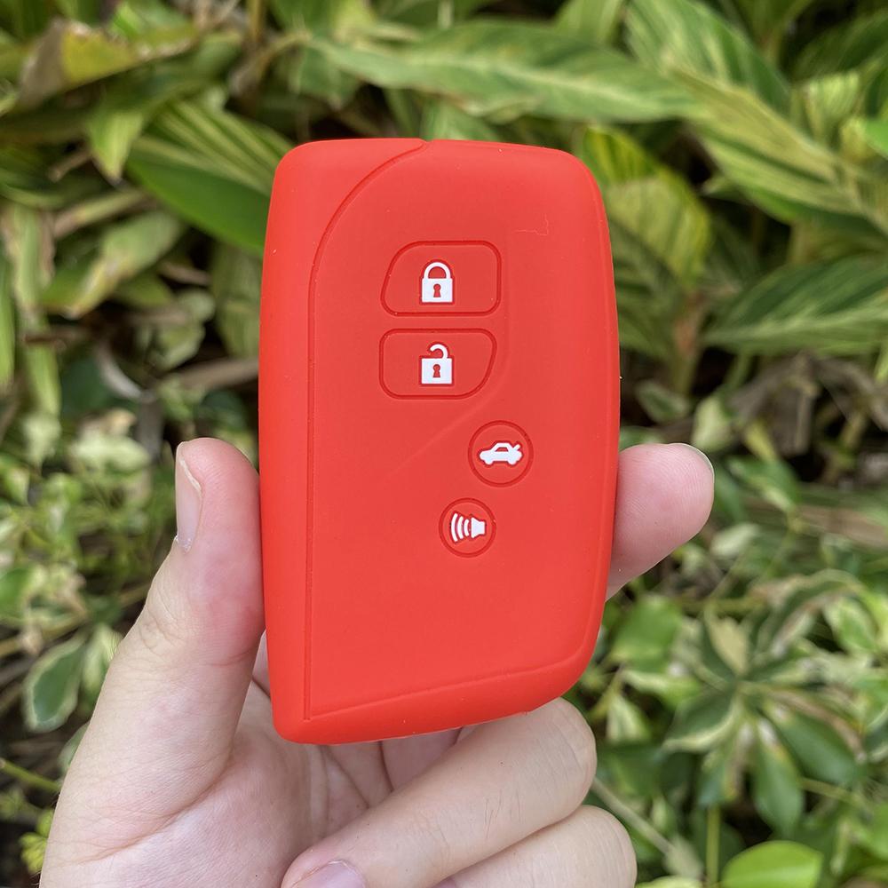 

4 Button Silicone Car Key Cover Case Protect Skin Shell Holder for Lexus LS460 LS600h 2014 2015 2016 Remote Keychain Accessories