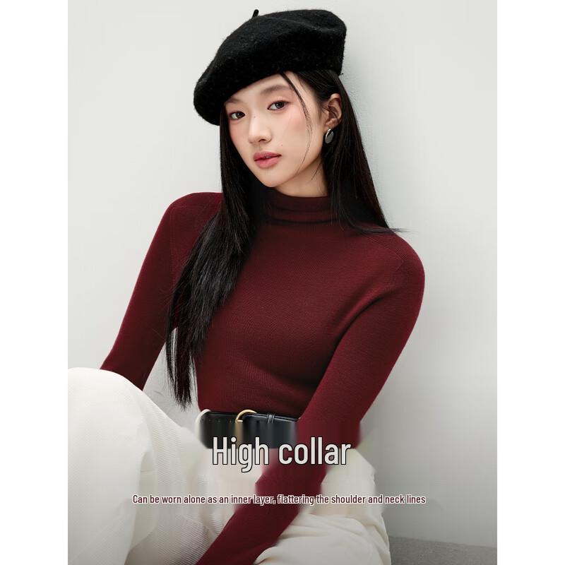 

Women s 100% Merino Wool Turtleneck Sweater S