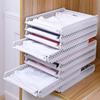 Plastic Clothes Storage Rack Stackable Toy Snacks Container File Layered Partition Shelf  Office