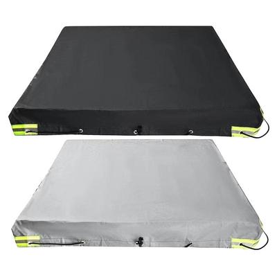 Camping Trailer Cover 420D Oxford Waterproof Travel Trailer RV Cover Windproof Cover Flat Tarpaulin For Vehicles Cars Transport