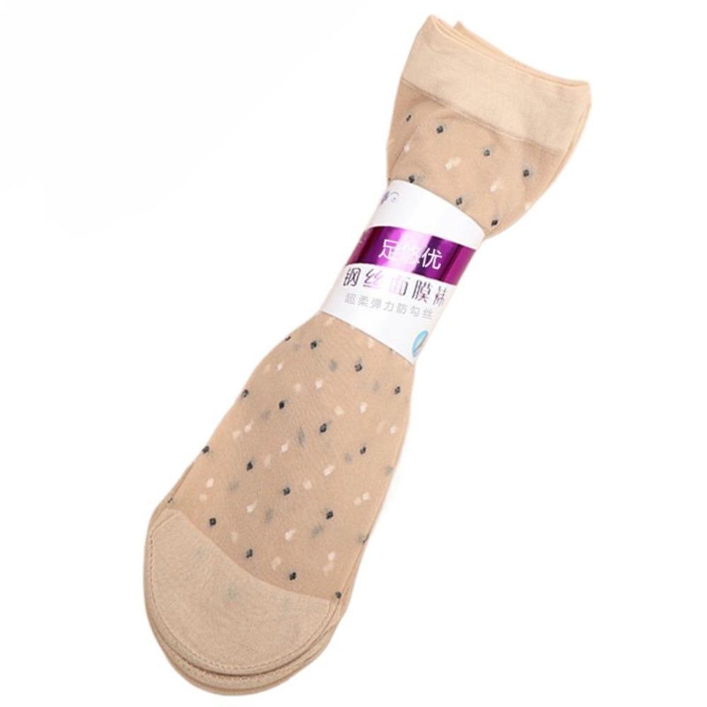 10Pairs Ultra-thin Crystal Silk Tube Socks Flower Silk Sheer Socks Women Invisible Socks  Summer