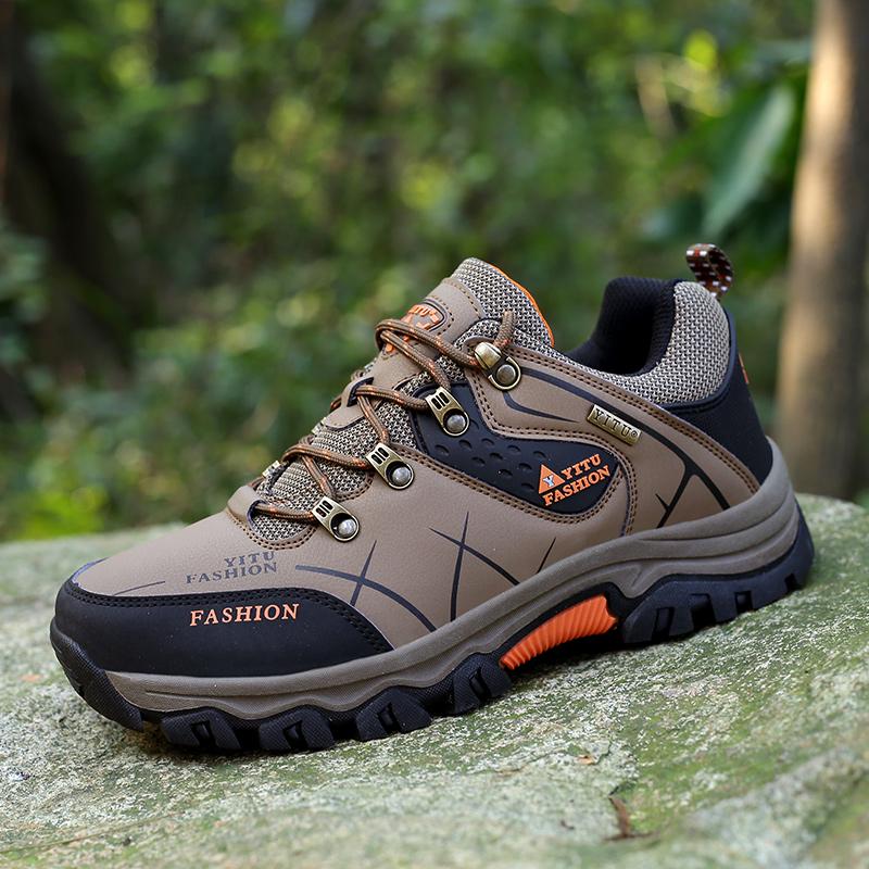 Men's Plus Size Work & Hiking Shoes - Autumn/Winter, Wear-Resistant, Construction & Outdoor Protection.