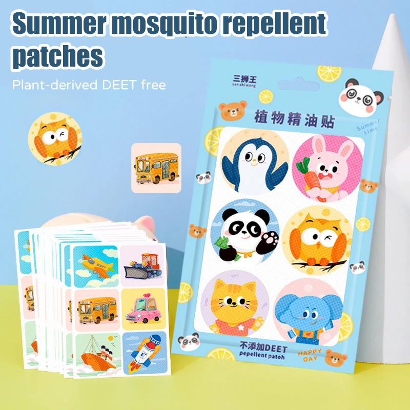 24Pcs one bag , plant  formula summer  cartoon  anti-mosquito sticker, suitable for pregnant women,   babies and children