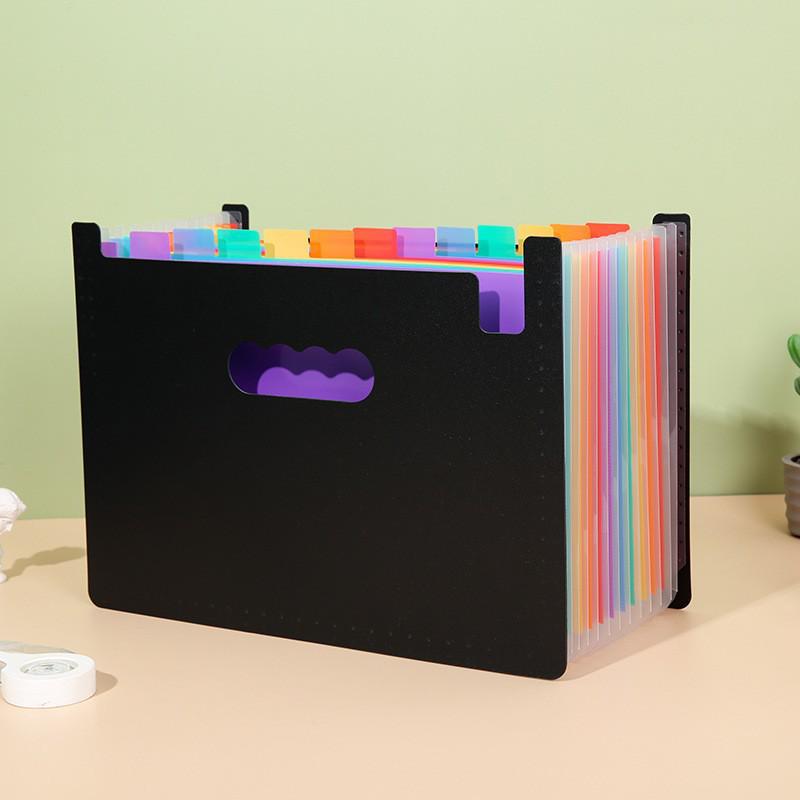 

Colorful Accordion File Bag: Large Capacity Student & Office Organizer with Inner Liner