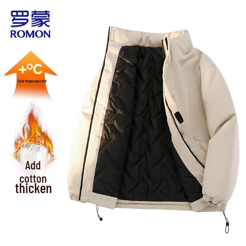 Romon Men's Thickened Stand Collar Puffer Jacket