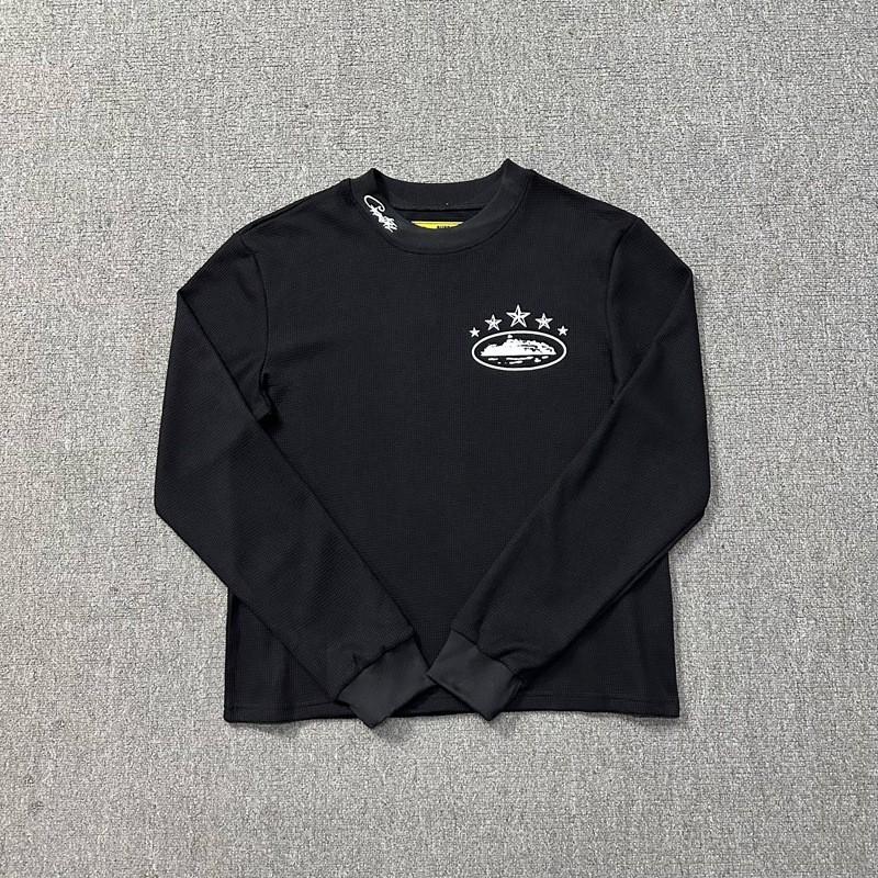 Corteiz Alcatraz Graphic Embroidery Streetwear Loose Fit Long Sleeve T-Shirt Couples
