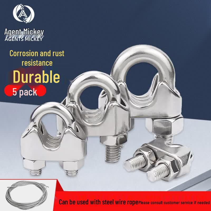 Agents Mickey Stainless Steel 304 Wire Rope Clamp M8