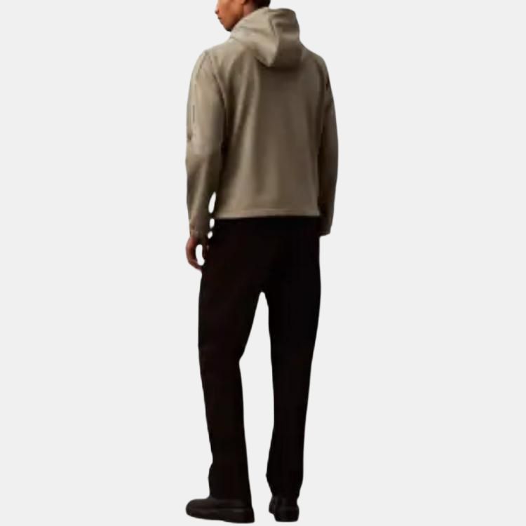 Calvin Klein Solid Color Hooded Warm Softshell Long Sleeve Jacket Men Jacket Dark-Olive 40EM552-251