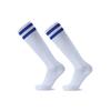 White Black Stripes Football Soccer Socks For Men Teenages Kids Boys Over the Calf Baseball Rugby Athletic Socks Women Girls