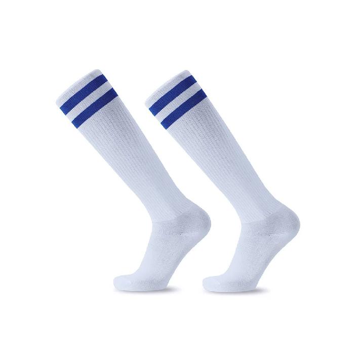 White Black Stripes Football Soccer Socks For Men Teenages Kids Boys Over the Calf Baseball Rugby Athletic Socks Women Girls