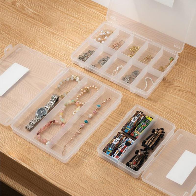 Grids Plastic Organizer Box Container Craft Storage For Beads Organizer Art DIY Jewelry Multifunctional Clear Display Case New