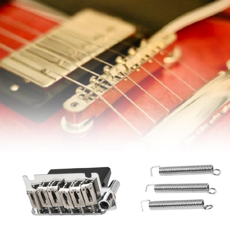 Verbesserte Tremolo-Brücke Geöltes Messing Sustain-Block Galvanisierte Sättel 52,5 mm Saitenabstand Design Zinklegierung Textur